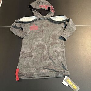 Labellamafia Camo Cold Shoulder Hoodie Dress Pink Logo Size Small P/S